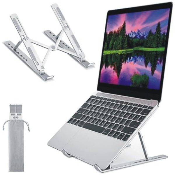 Portable Aluminum Adjustable Laptop Stand, Laptop Riser Laptop Holder For Desk