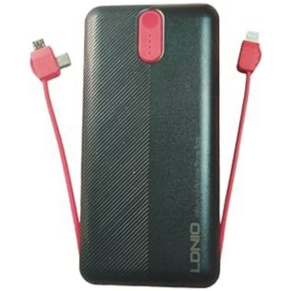 LDNIO PL2014 Power Bank 20000mAh Built-In Dual Cable , High Density Li-Polymer