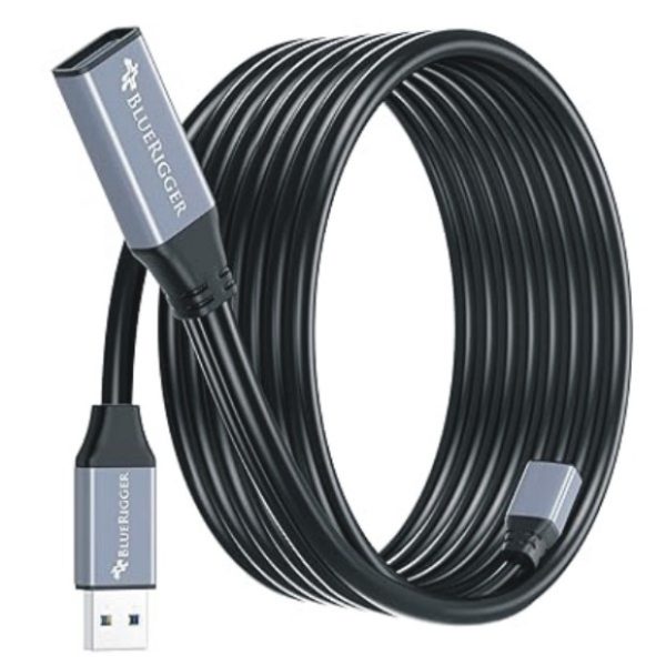 BlueRigger USB 3.0 Extension Cable / 32FT - 10M, Active, 5 Gbps, Type A Male To Female Adapter Cord