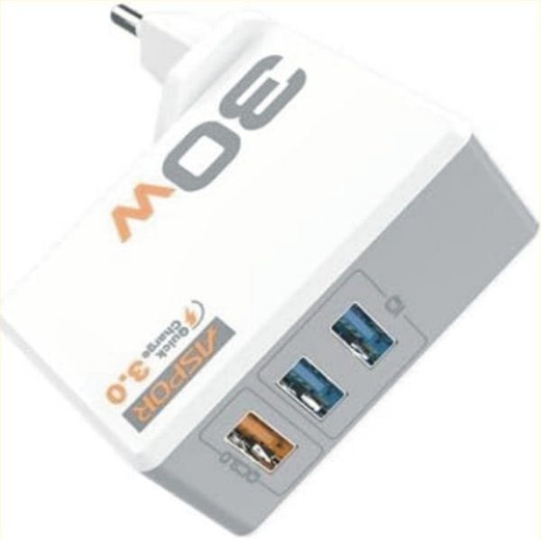 A838 Fast Charger PD 18WPlus QC 3.0 Plus IQ 2.4A Output EU PIN Plus TYPE-C