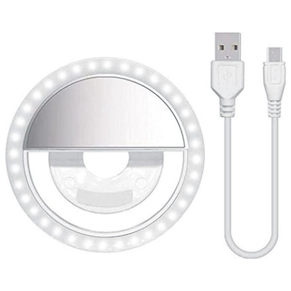 Selfie Phone Camera Ring Light With 36 LED Light, 3-Level Adjustable Brightness On-Video Lights Clips On