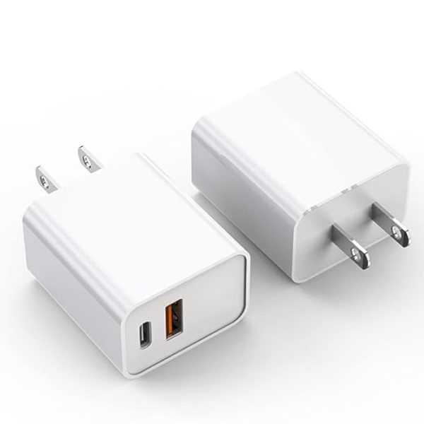 Dual Port 20W PD IPhone Fast Charger Brick Adapter