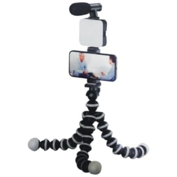 Rig Kit For Filming/YouTube Recording Photography For Any Mobile & Digital Cameras With LED Light